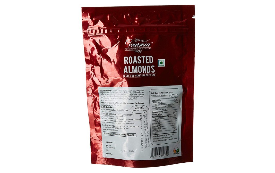 Gourmia Roasted Almonds, Smoked Jalapeno    Pouch  200 grams